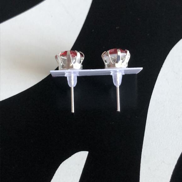 4 for $20 Red and Silver Stud Earrings - Picture 3 of 3